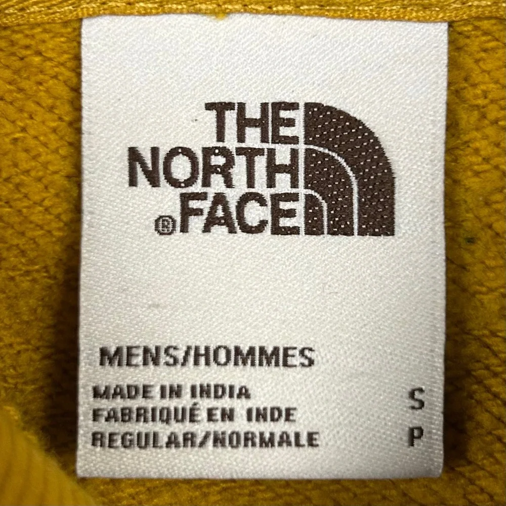 The North Face Hoodie Mens S Yellow ReNew ReUse Graphic Eco-Friendly Sweatshirt